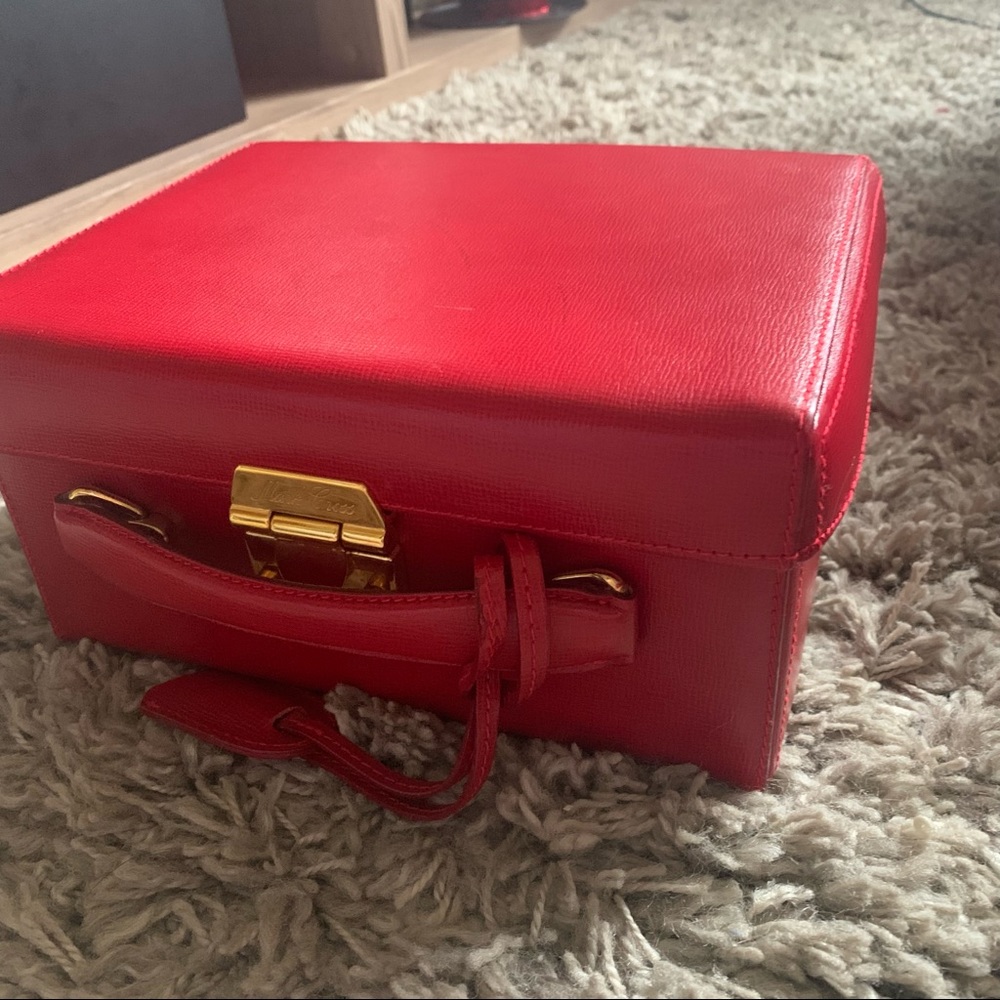 Mark Cross Grace Small Leather Box Bag